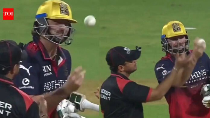 Wankhede's drama! RCB star Tim David refuses to return ball; umpire angry - Watch

