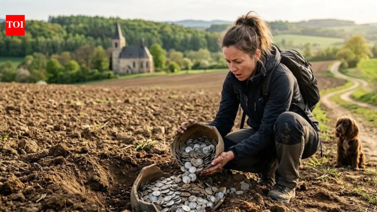 A woman accidentally hit the jackpot while taking a walk: more than 2,000 ancient coins were unearthed in a Czech field World News