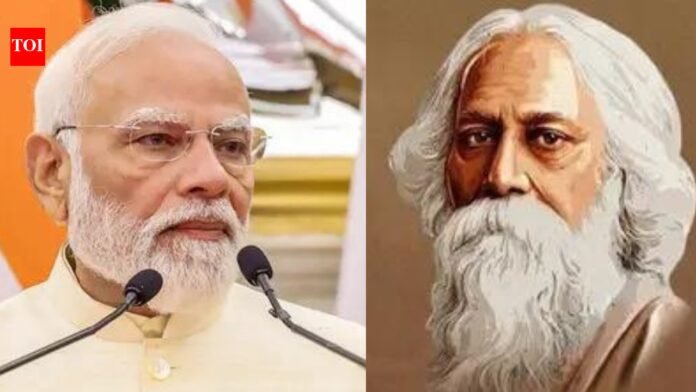 'Eternal voice of civilization': PM Modi pays tribute to Rabindranath Tagore in 'pochishe boishakh'

