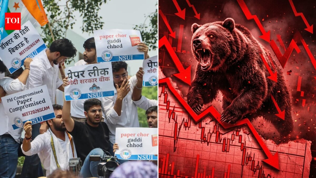 Evening News Report: NEET exam canceled over question paper leak; stock market plunges over 1,400 points More