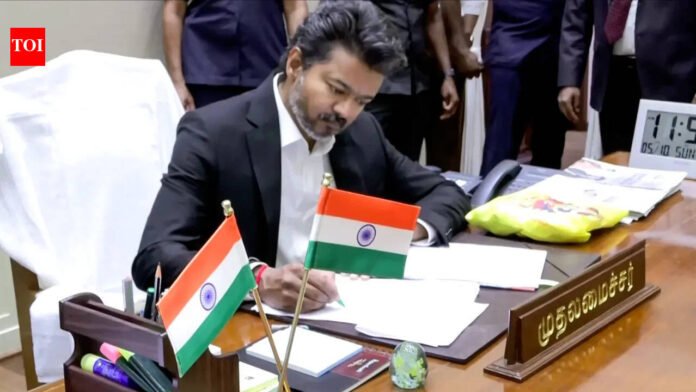 From going off script to appointing former DMK MLA as interim Speaker: A lot happened on Vijay's first day as Tamil Nadu CM

