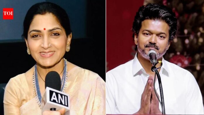 'He should lead': BJP state vice-president Khushbu Sundar backs TVK chairman Vijay as CM

