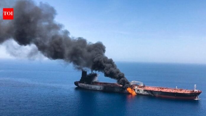 Indian sailor dies after dhow catches fire near Strait of Hormuz; 17 rescued

