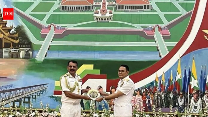 Navy chief meets with Myanmar Navy leadership to discuss measures to strengthen ties between the two countries and enhance maritime security in the Bay of Bengal region


