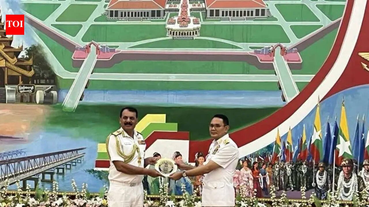 Navy chief meets with Myanmar Navy leadership to discuss measures to strengthen ties between the two countries and enhance maritime security in the Bay of Bengal region