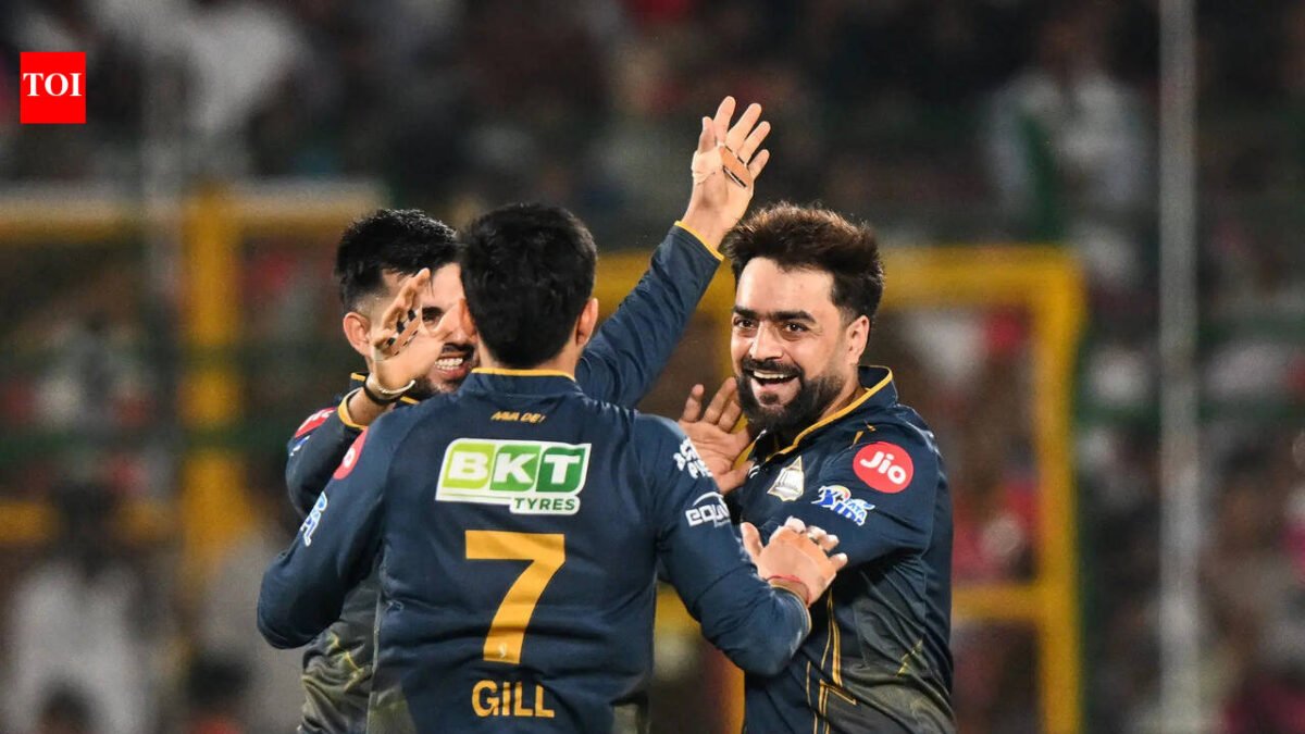 Rashid Khan and Shubman Gill power GT to a dominant win over RR by 77 runs