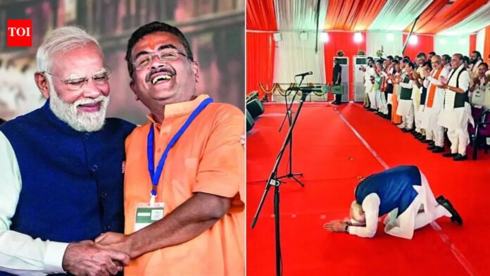 Suvendu sworn in as Bengal's first BJP chief minister, NDA shows strength

