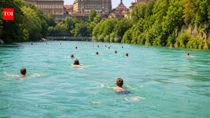 Swiss summer trick: People swim across rivers to get home after get off work | World News

