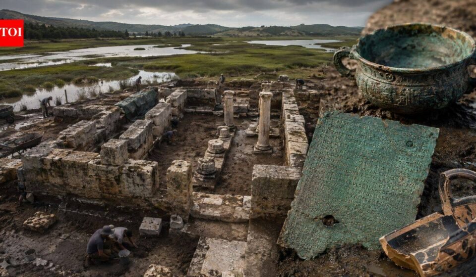 Ancient Temple of Poseidon, lost for 2,500 years, emerges from Greek marshes with mysterious inscribed artifacts | World News