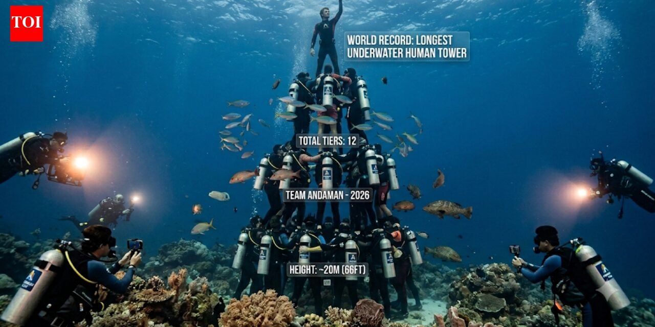 Andaman Islands creates history with 73-foot underwater man tower, sets Guinness World Record | World News