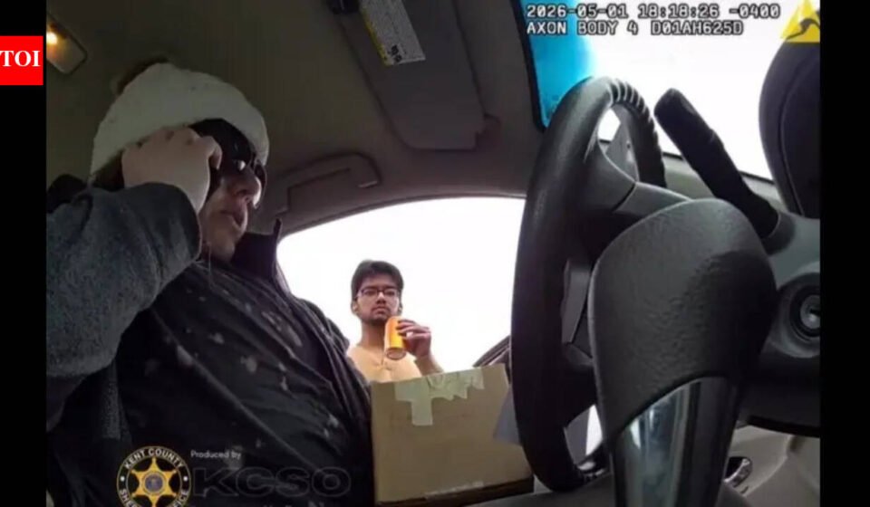 Dramatic video of Indian conman Yug B Chauhan drinking soda before being arrested by undercover agents in Michigan