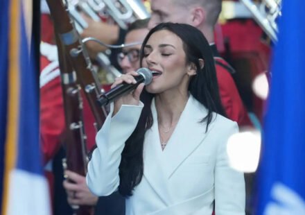 Kash Patel's girlfriend says it's an honor to sing national anthem on Freedom250, she doesn't charge money