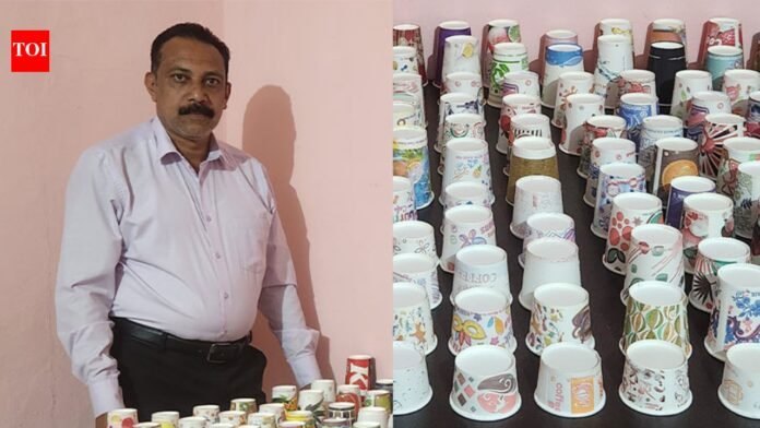 Sunil Joseph: King of paper cups: Indian man sets world record with collection of 858 unique paper cups from 31 countries World News

