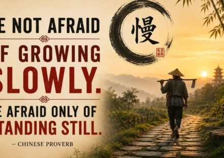 There is a saying in China: Don’t be afraid of growing up slowly. Just be afraid of…” – Lessons on why slow progress is always better than no progress
