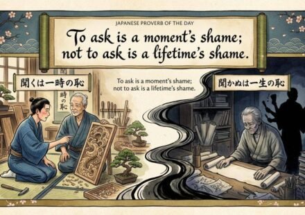 Today's Japanese Proverb: "Asking is a momentary shame; not asking is..." - Why giving up your self-esteem for an awkward question can pay off for years | World News