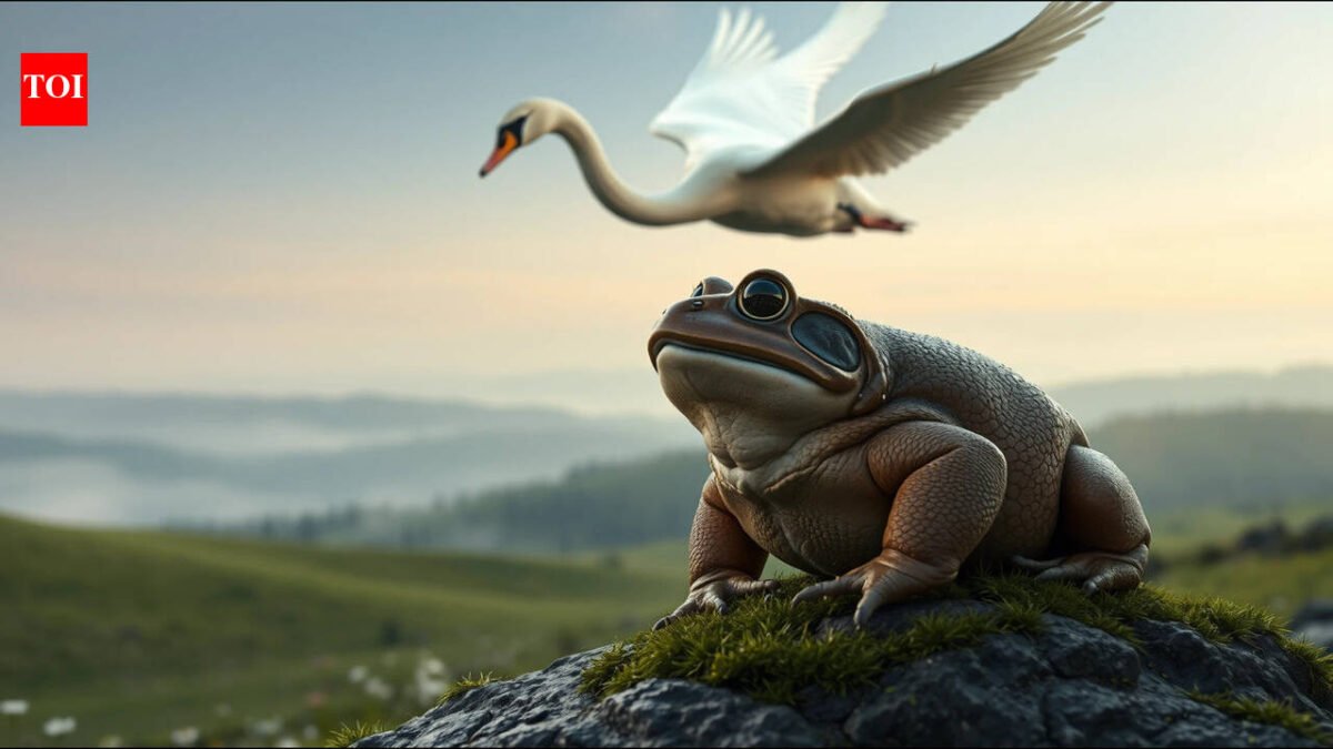 Contemporary Chinese proverb: "The toad wants to eat the swan" is a straightforward reality test of excessive ambition.