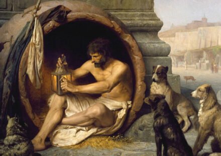 Diogenes' quote of the day: "When I see a child drinking from his hand, I throw away my cup"