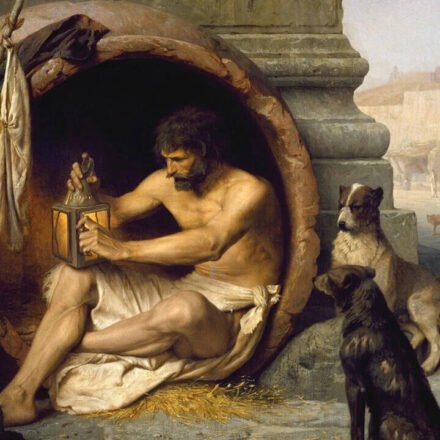 Diogenes' quote of the day: "When I see a child drinking from his hand, I throw away my cup"