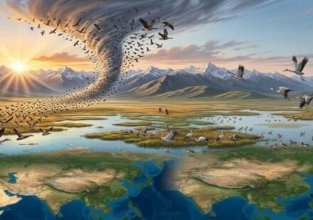 Every year millions of birds travel without maps across mountains, deserts and oceans along a 9,000-kilometer invisible highway |