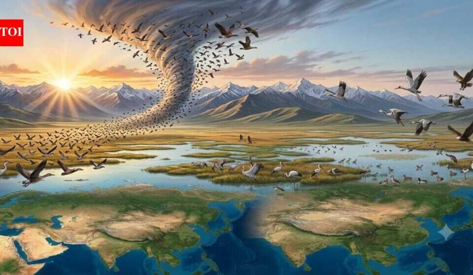 Every year millions of birds travel without maps across mountains, deserts and oceans along a 9,000-kilometer invisible highway |