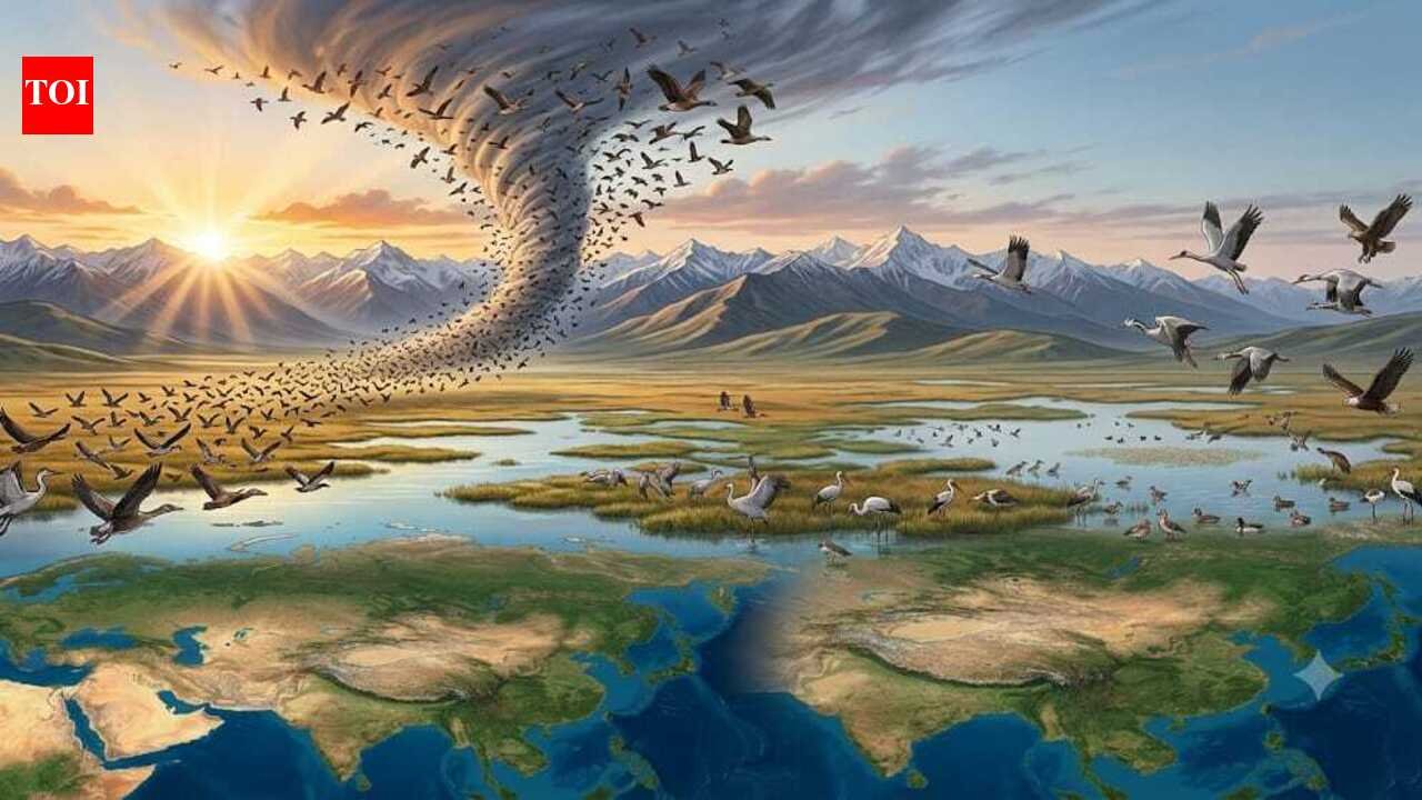 Every year millions of birds travel without maps across mountains, deserts and oceans along a 9,000-kilometer invisible highway |