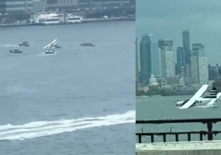 Floatplane carrying 8 people crashes into New York's East River, all rescued - Video