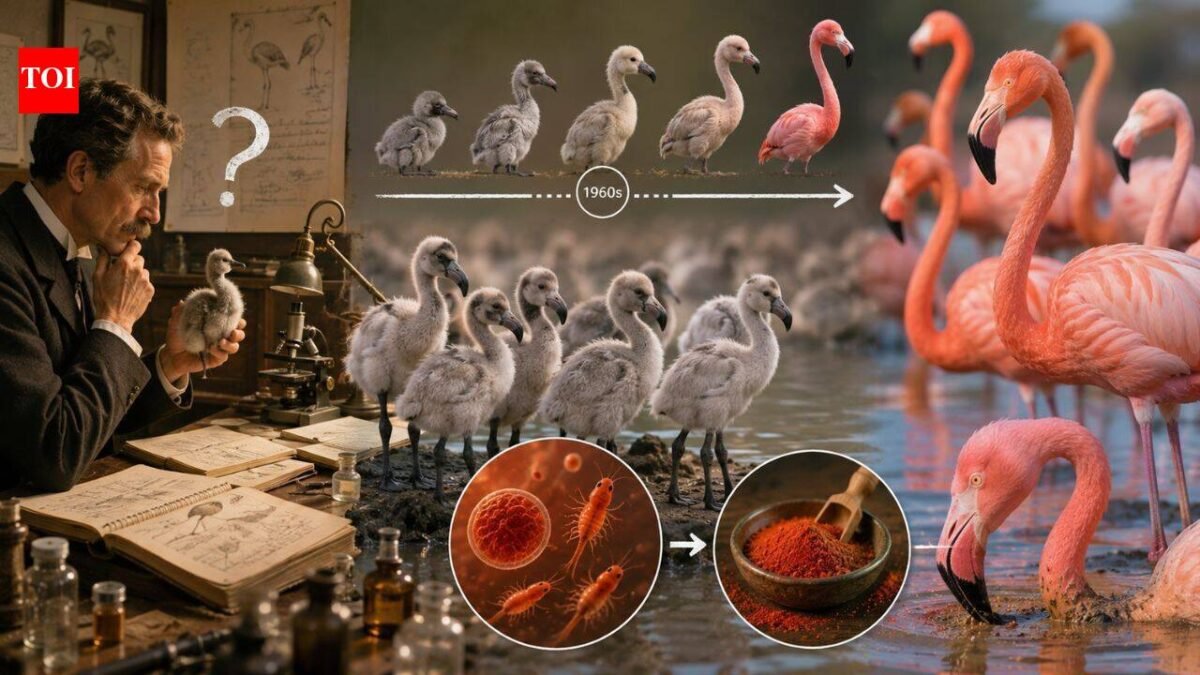For centuries, scientists couldn't explain why flamingos weren't born pink, until a breakthrough in the 1960s revealed the answer |