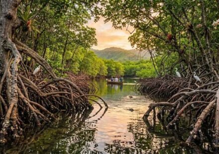 How do mangroves, Earth's "blue forests," protect coastlines, support wildlife and store four times more carbon than tropical rainforests?
