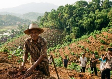 In 1996, Indonesia's "crazy" tree planter who was ridiculed for his mission planted 11,000 trees and turned a barren mountain into a green paradise | World News