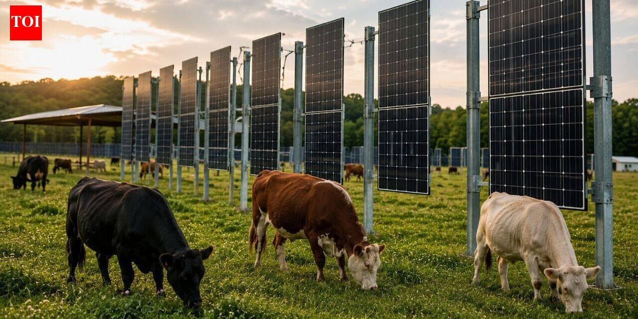 In New Jersey, cows named Blossom, Misty and Flurry grazed under solar panels as scientists tested whether a field could produce both food and clean energy. world news