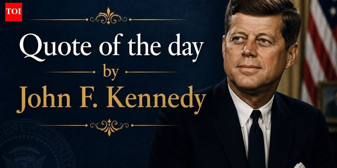 John F. Kennedy's quote of the day: "My fellow Americans, ask not what your country can do for you, ask what you can do for your country." | World News