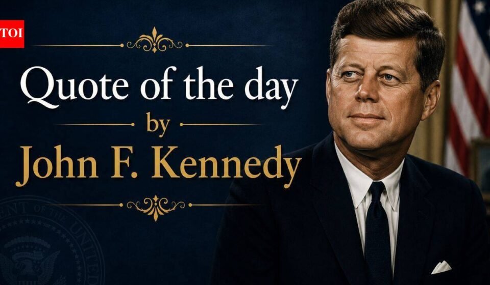 John F. Kennedy's quote of the day: "My fellow Americans, ask not what your country can do for you, ask what you can do for your country." | World News