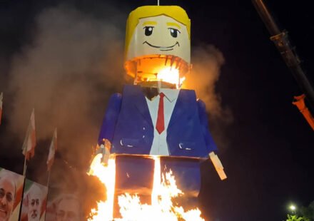 Lego Trump funeral: Iranians target US president at Khamenei's funeral