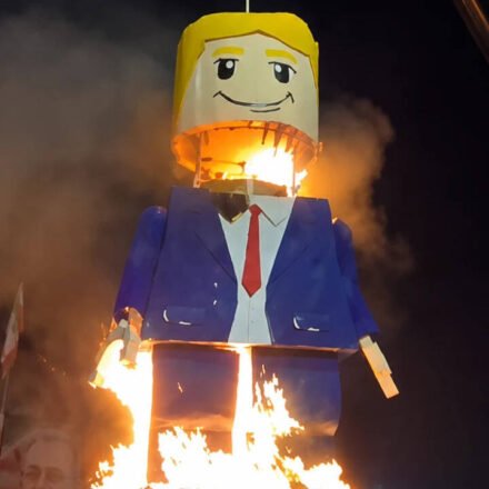 Lego Trump funeral: Iranians target US president at Khamenei's funeral