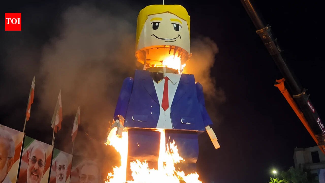 Lego Trump funeral: Iranians target US president at Khamenei's funeral