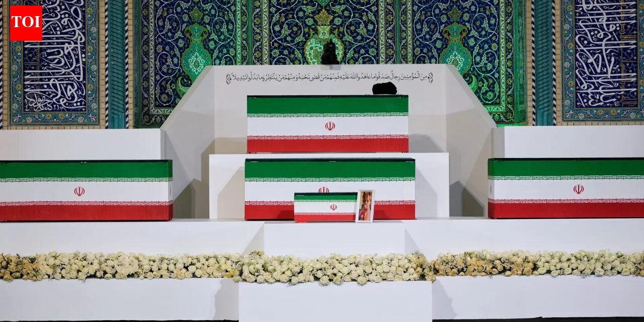 Mass grief at funeral shows hardline control of postwar Iran