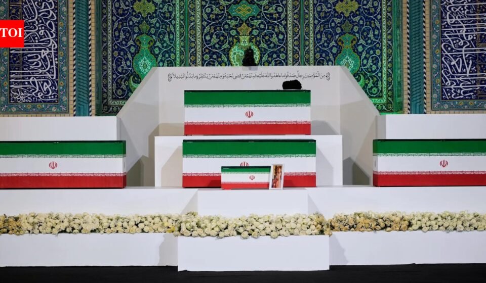 Mass grief at funeral shows hardline control of postwar Iran