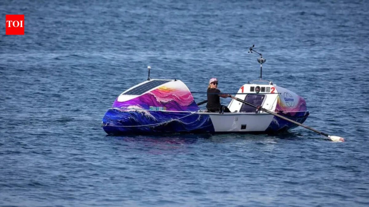 Meet Kelsey Pfendler, 32, who spent 43 days alone at sea to become the first American woman to row alone across 2,400 miles of ocean from California to Hawaii