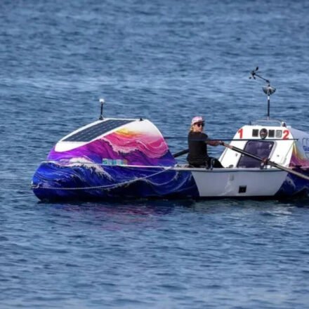 Meet Kelsey Pfendler, 32, who spent 43 days alone at sea to become the first American woman to row alone across 2,400 miles of ocean from California to Hawaii