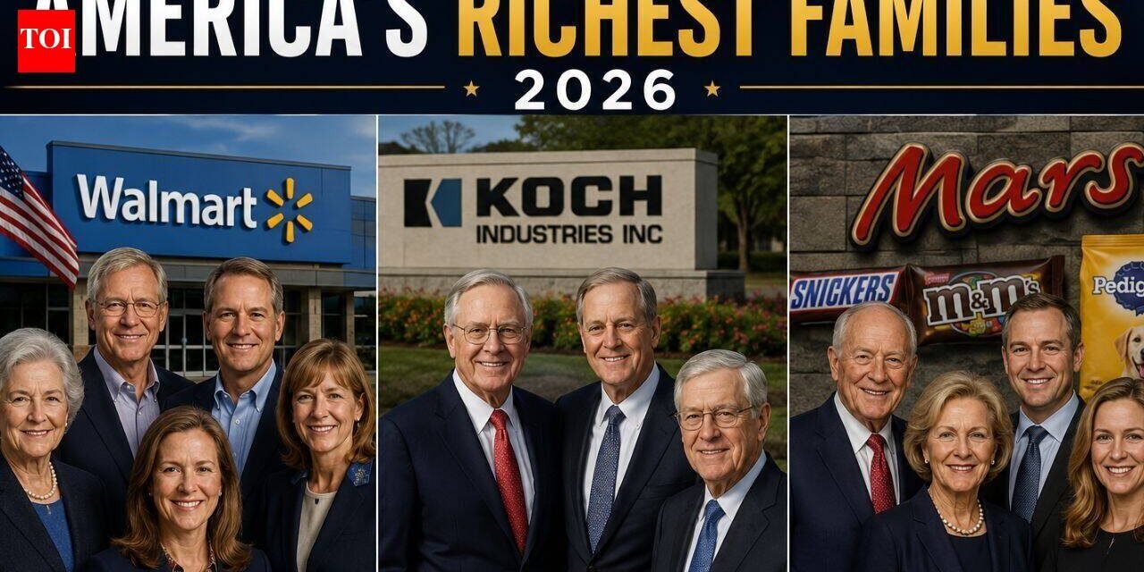 Ranking of America's richest families in 2026: Walmart heir tops list with wealth of $520 billion World News