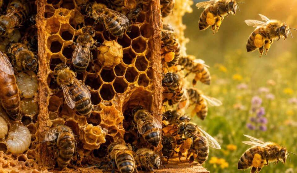 Scientists studying the brains of bees have discovered clues to how colonies coordinate complex behaviors without a central controller, instead relying on many small individual decisions