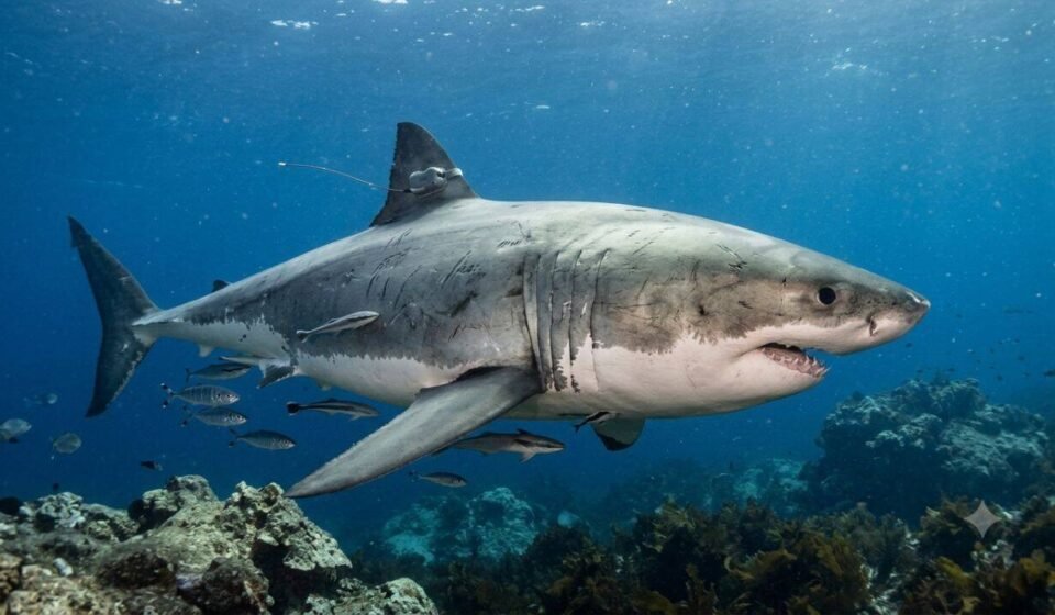 The largest male great white shark ever seen in the Atlantic resurfaces after traveling 7,000 miles; scientists say his journey is far from over World News