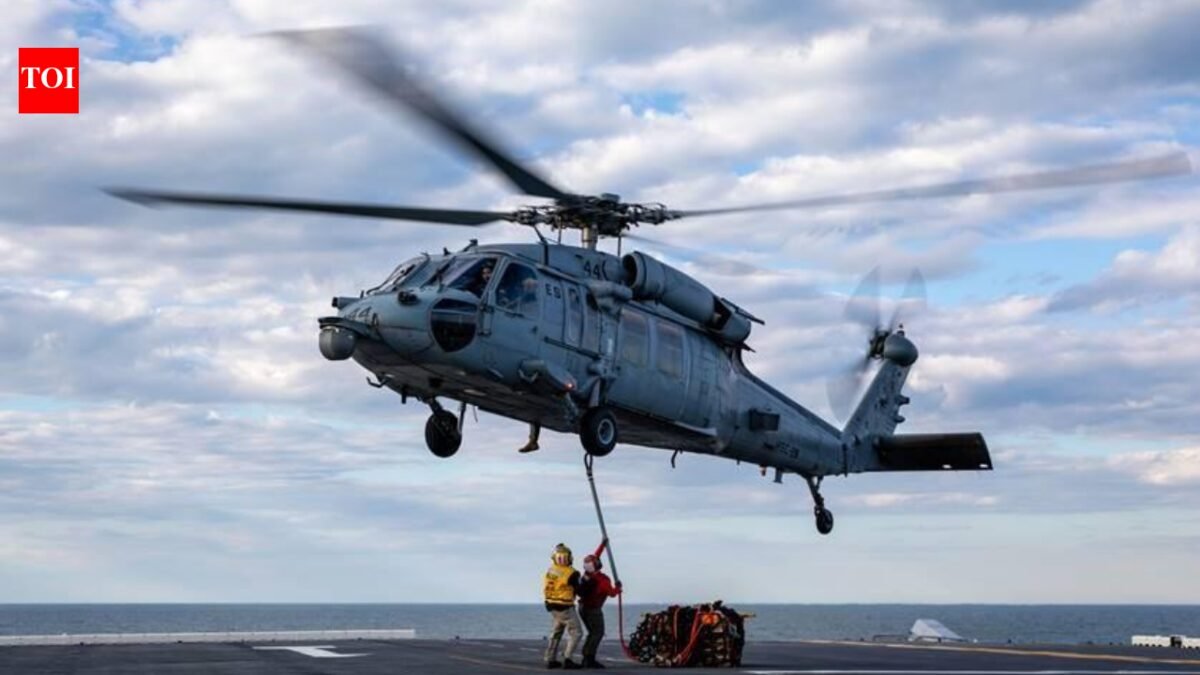 U.S. Navy helicopter makes emergency ditching in Arabian Sea; one crew member missing