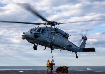 U.S. Navy helicopter makes emergency ditching in Arabian Sea; one crew member missing
