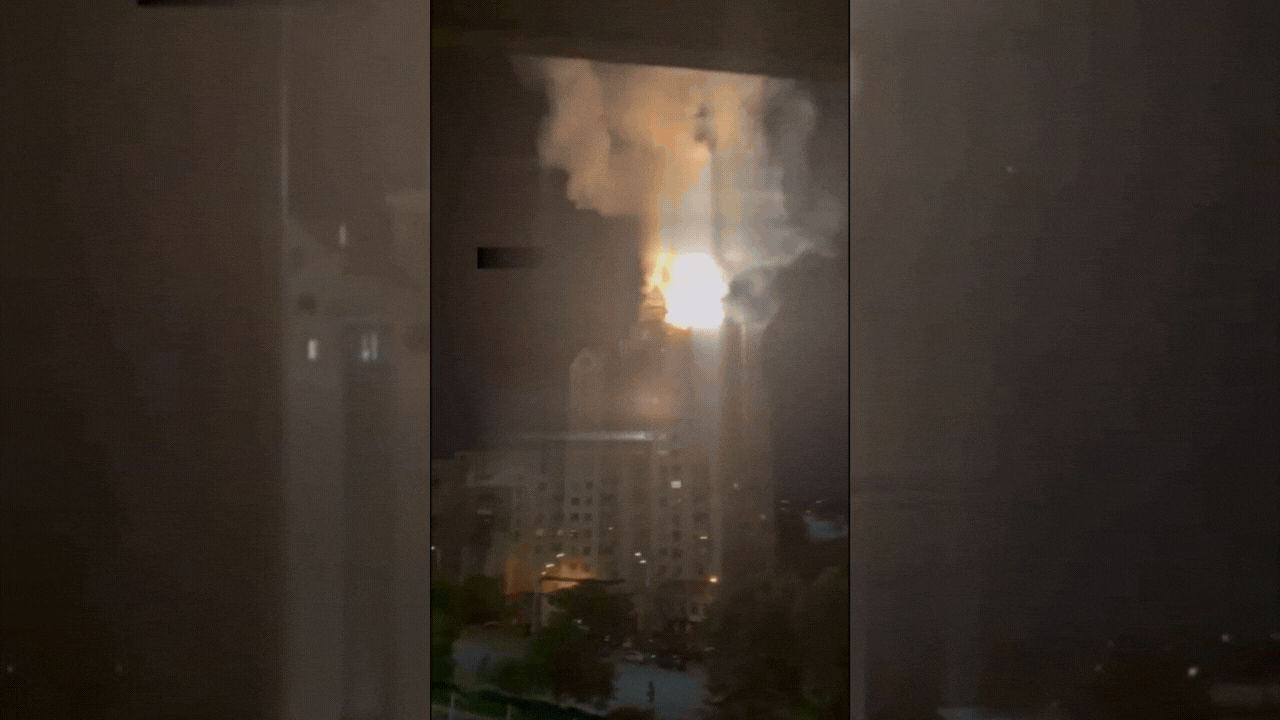 WATCH: 9-story apartment building partially collapses in Kiev after Russian attack; residents trapped