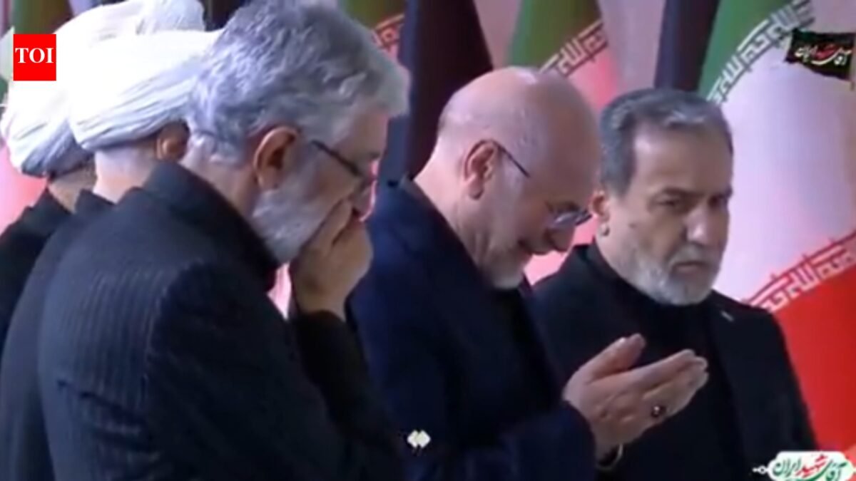 WATCH: Iran's top leaders, including Ghalibaf, break down as week-long funeral for Ayatollah Khamenei begins