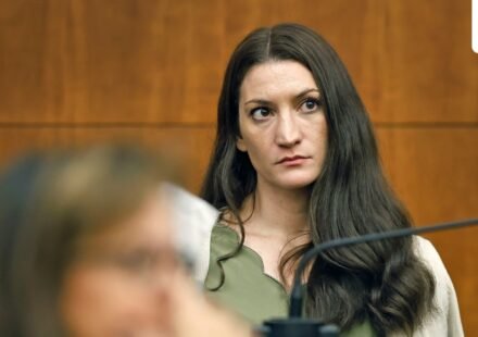 Lindsay Clancy appears in court during her murder trial in Plymouth, Massachusetts. (Greg Derr/Pool The Patriot Ledge)