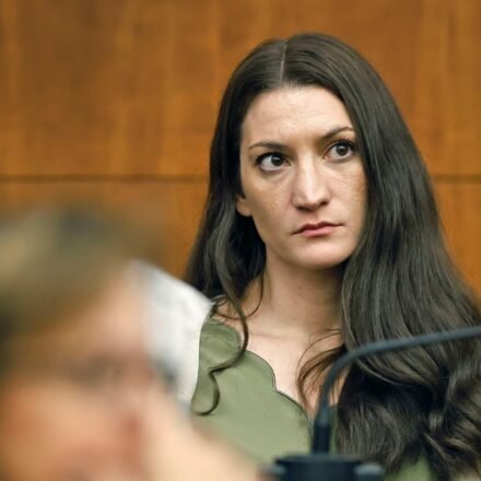 Lindsay Clancy appears in court during her murder trial in Plymouth, Massachusetts. (Greg Derr/Pool The Patriot Ledge)