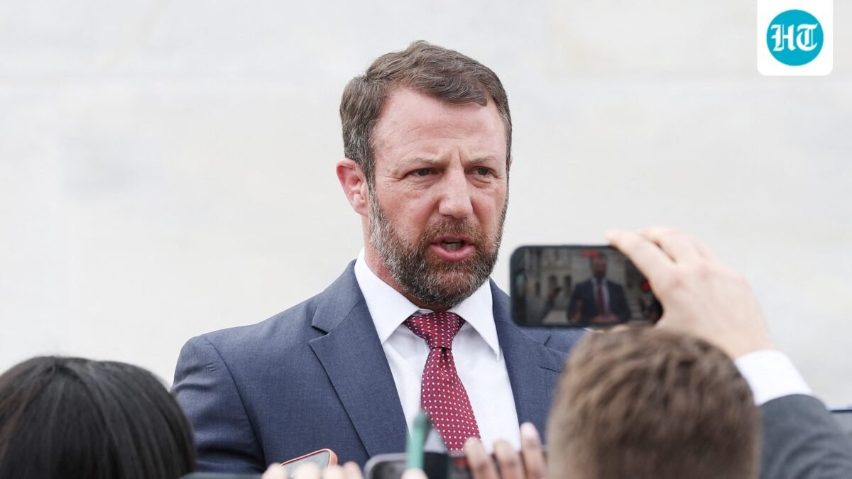 DHS Secretary Markwayne Mullin faces backlash after comments on deportation. (Getty Images via AFP)