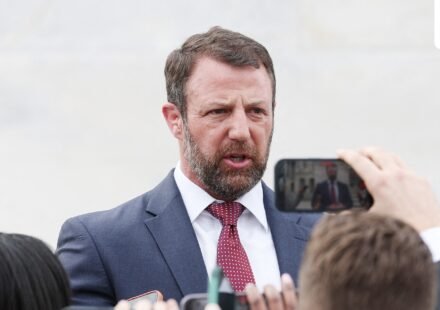 DHS Secretary Markwayne Mullin faces backlash after comments on deportation. (Getty Images via AFP)